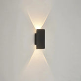 Comprar arandela de parede externa alumínio LED preta minimalista luz indireta para fachada e área gourmet barato em promoção